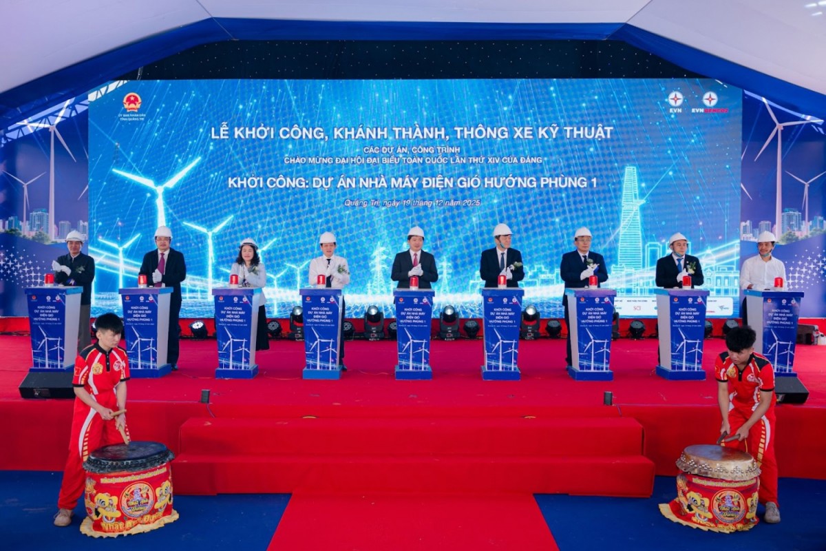 Khởi công dự án điện gió Hướng Phùng 1 và Công Hải 1 (giai đoạn 2)