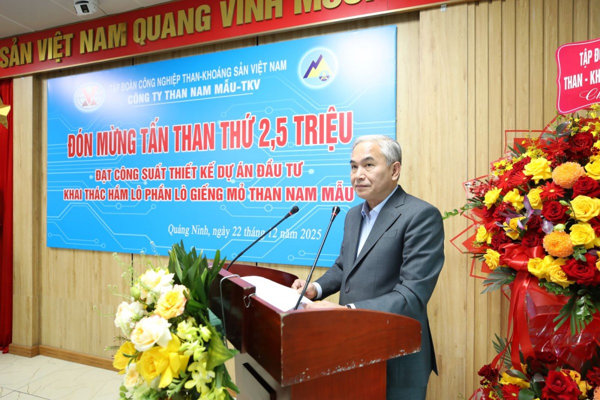 Dự án khai thác hầm lò mỏ Nam Mẫu đón tấn than thứ 2,5 triệu