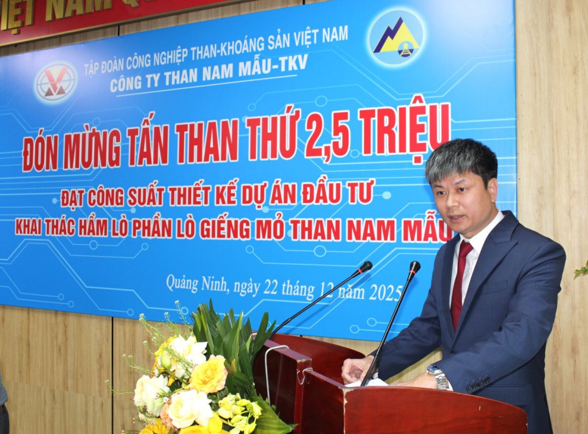 Dự án khai thác hầm lò mỏ Nam Mẫu đón tấn than thứ 2,5 triệu