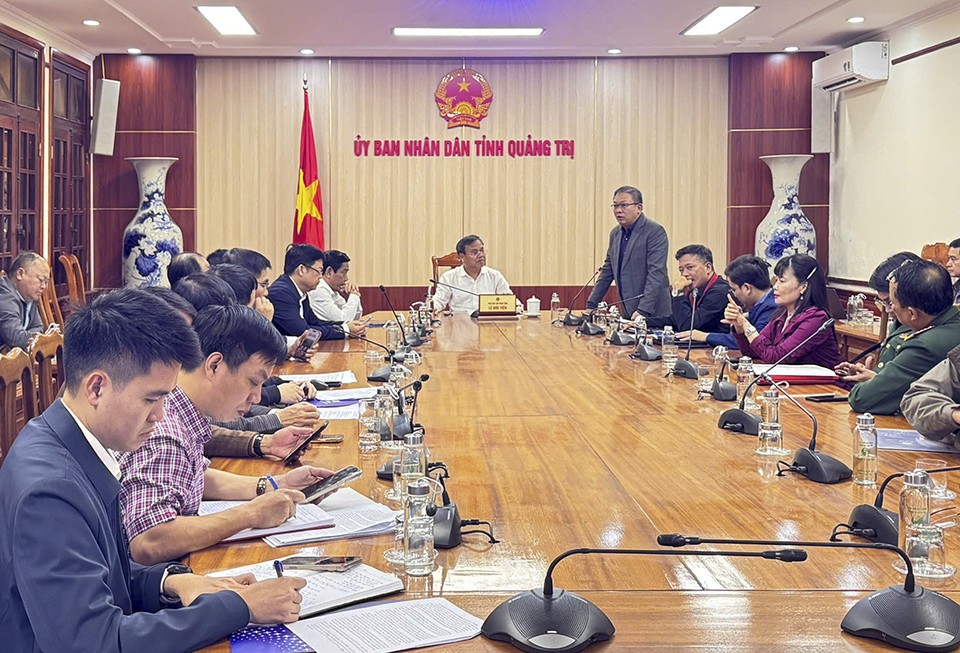 Lãnh đạo EVN làm việc với UBND tỉnh Quảng Trị về triển khai cụm dự án 500kV