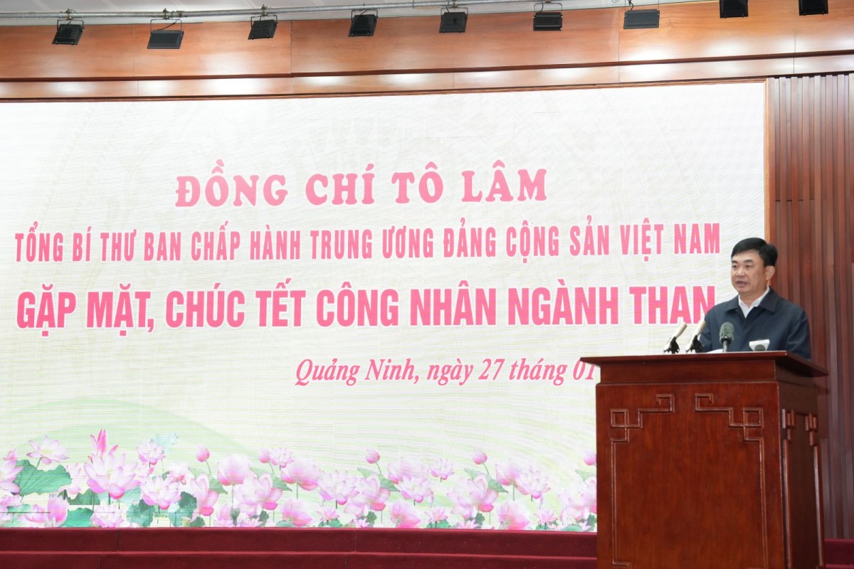 Tổng Bí thư Tô Lâm thăm, chúc tết cán bộ, công nhân, người lao động ngành Than