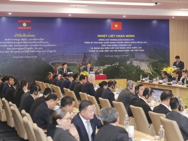 Tổng Bí thư, Chủ tịch nước Lào thăm và làm việc tại Tập đoàn Điện lực Việt Nam