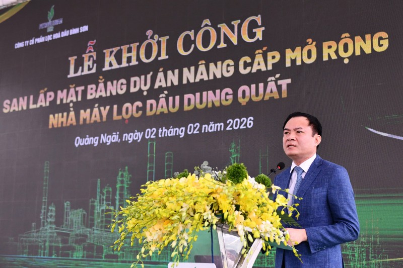 Bắt đầu thi công mặt bằng dự án nâng cấp, mở rộng Nhà máy Lọc dầu Dung Quất