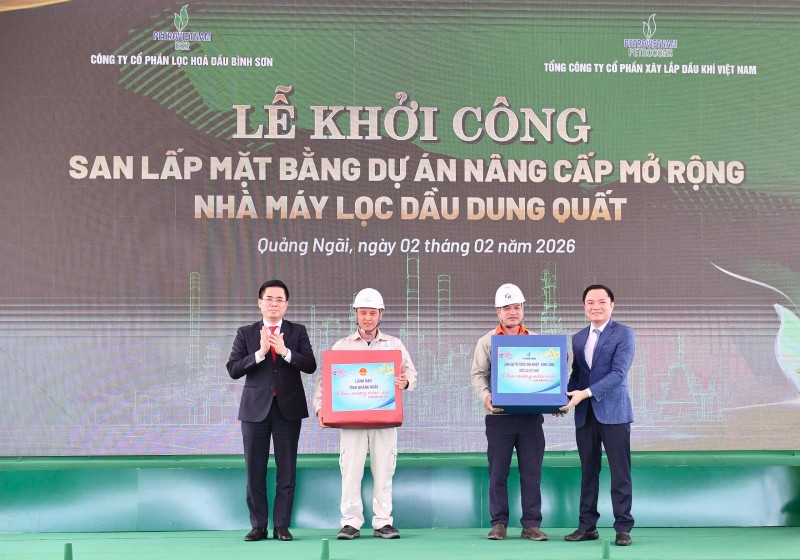 Bắt đầu thi công mặt bằng dự án nâng cấp, mở rộng Nhà máy Lọc dầu Dung Quất