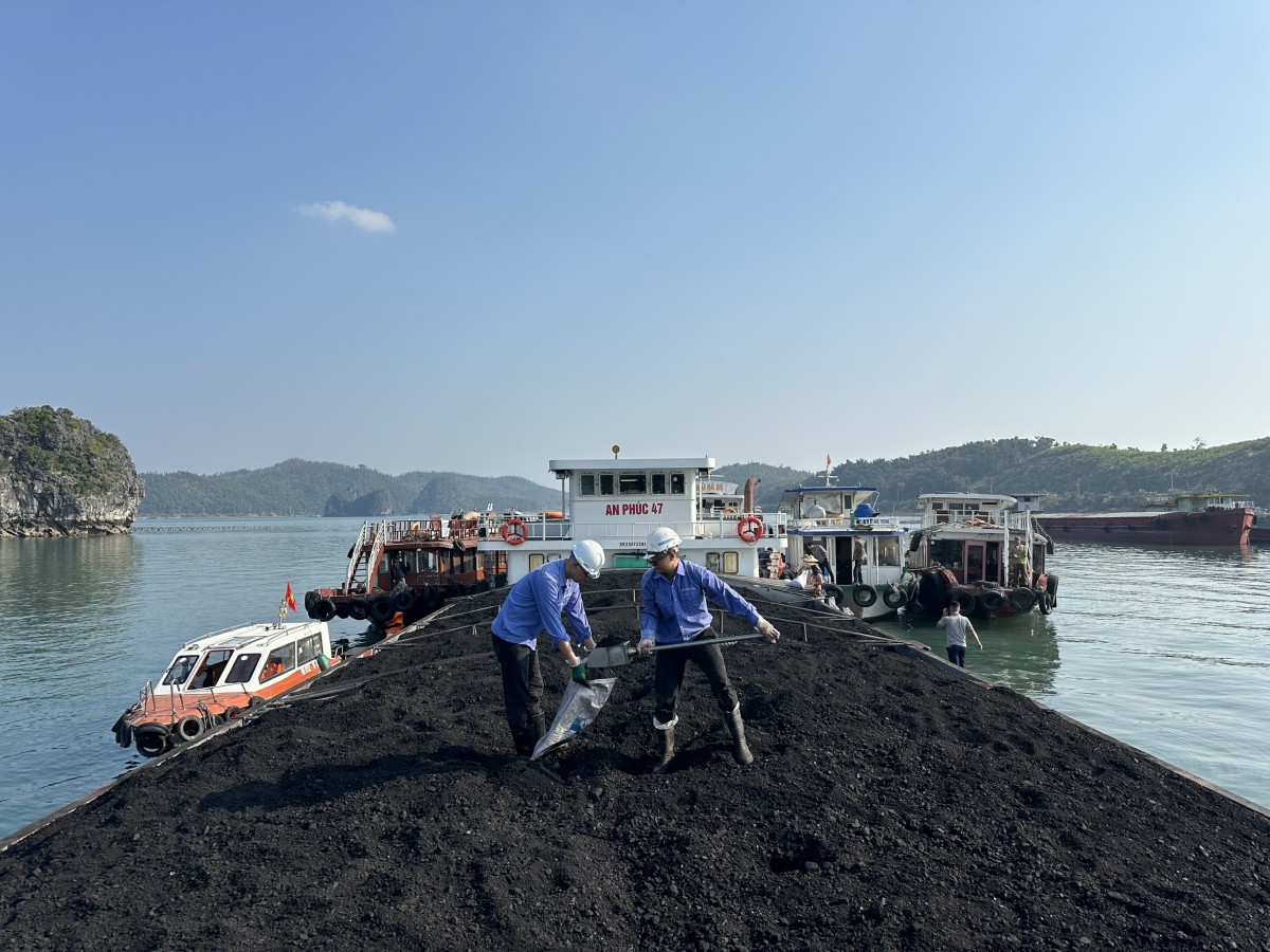 Giám đốc Quacontrol khảo sát thực địa sản xuất, thăm hỏi người lao động khu vực chuyển tải Hòn Nét