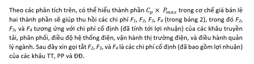 Chi phí sử dụng dịch vụ hệ thống điện trong cơ chế DPPA khi áp dụng giá điện bán lẻ 2 thành phần ở Việt Nam