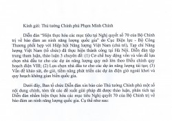 Báo cáo đề xuất Chính phủ hiện thực hóa Nghị quyết 70 của Bộ Chính trị về an ninh năng lượng quốc gia