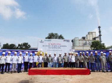 PVFCCo - Phú Mỹ khởi công dự án đầu tư bồn nguyên liệu Acid Phosphoric (H3PO4)