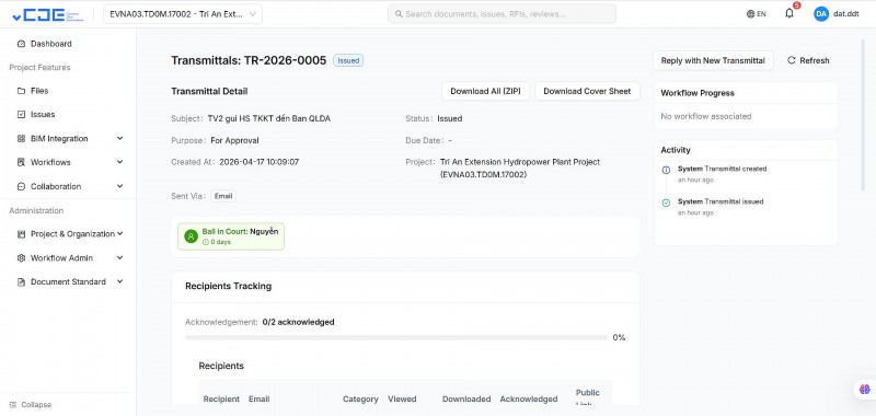 Áp dụng mô hình thông tin công trình (BIM) tại dự án Thủy điện Trị An (mở rộng)