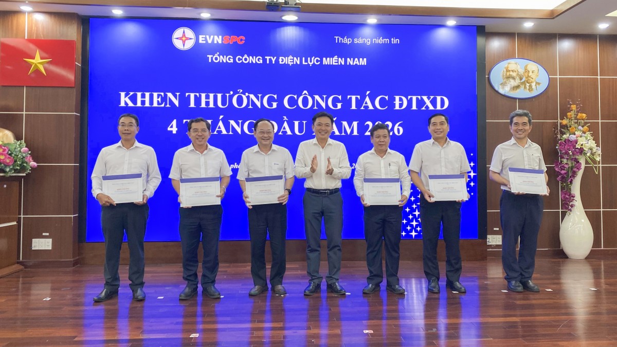 EVNSPC sơ kết công tác đầu tư xây dựng 4 tháng đầu năm và giao ban tháng 5/2026