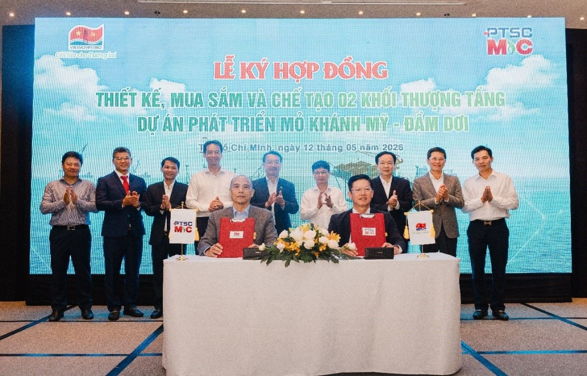 Ký hợp đồng EPCI dự án phát triển mỏ Khánh Mỹ - Đầm Dơi (Lô 46/13)