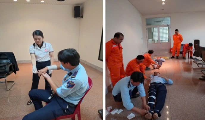Công ty ĐHĐ nâng cao năng lực sơ cứu, cấp cứu ban đầu cho CBCNV và Đội sơ cấp cứu Công ty ĐHĐ nâng cao năng lực sơ cứu, cấp cứu ban đầu cho CBCNV và Đội sơ cấp cứu