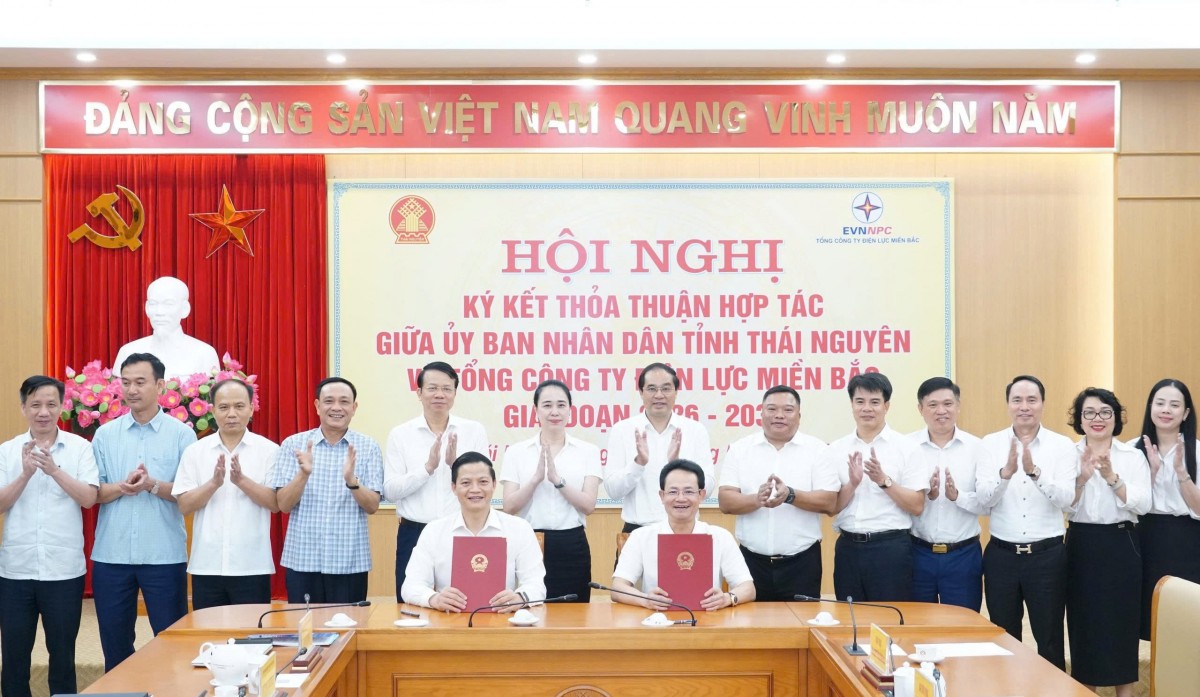 EVNNPC và UBND tỉnh Thái Nguyên ký hợp tác phát triển lưới điện giai đoạn 2026-2030