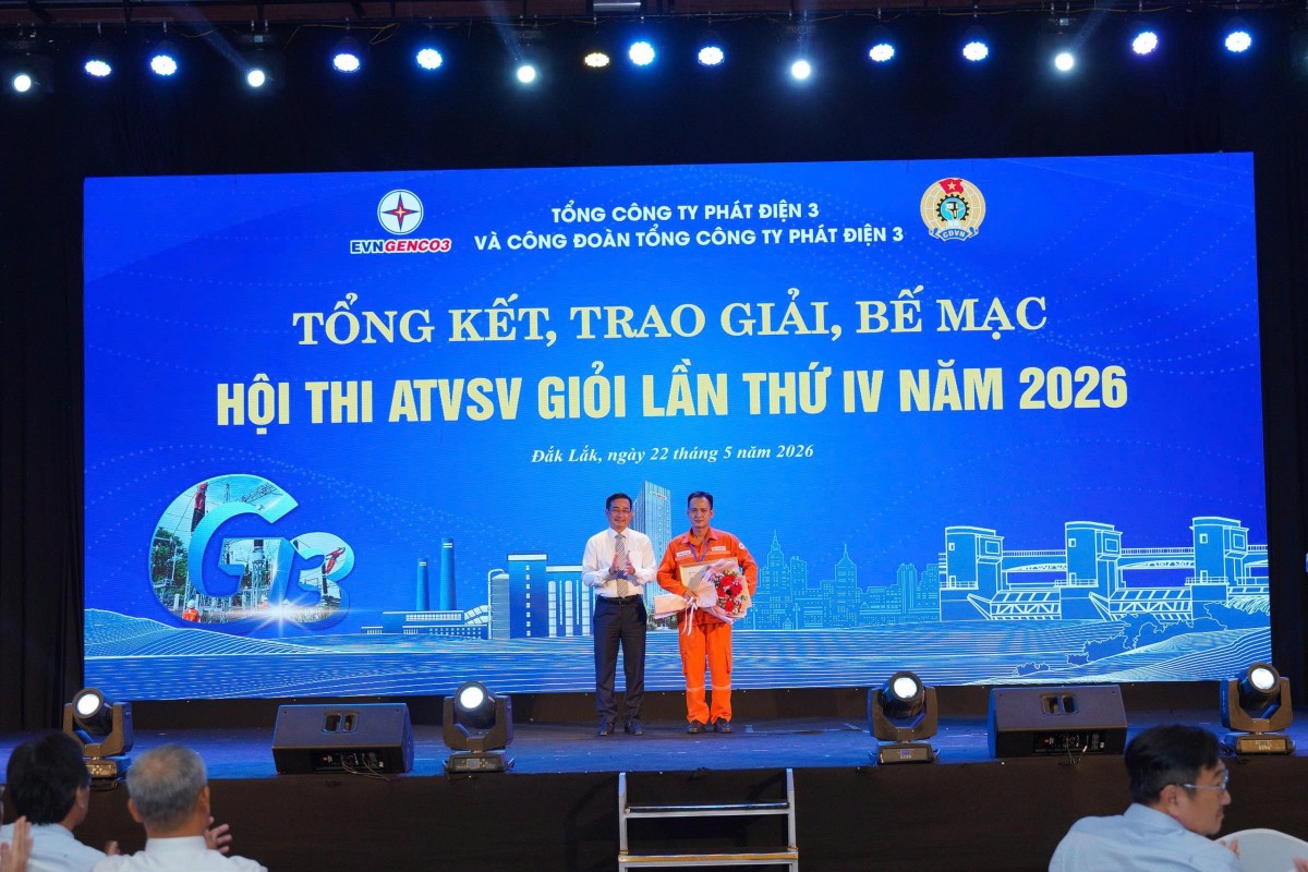 EVNGENCO3 vinh danh 136 người lao động tiêu biểu, lao động sáng tạo, ATVSV giỏi
