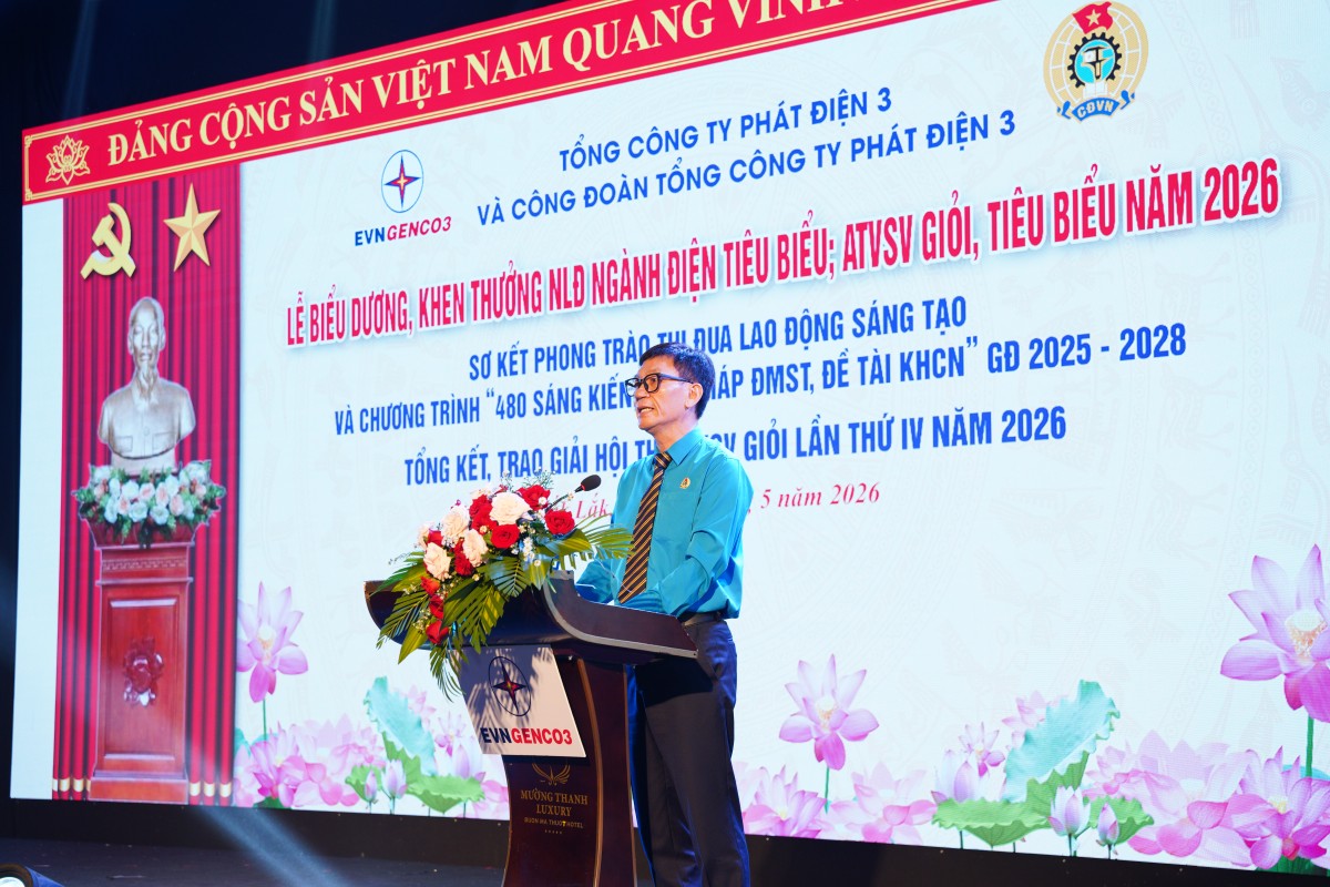 EVNGENCO3 vinh danh 136 người lao động tiêu biểu, lao động sáng tạo, ATVSV giỏi EVNGENCO3 vinh danh 136 người lao động tiêu biểu, lao động sáng tạo, ATVSV giỏi