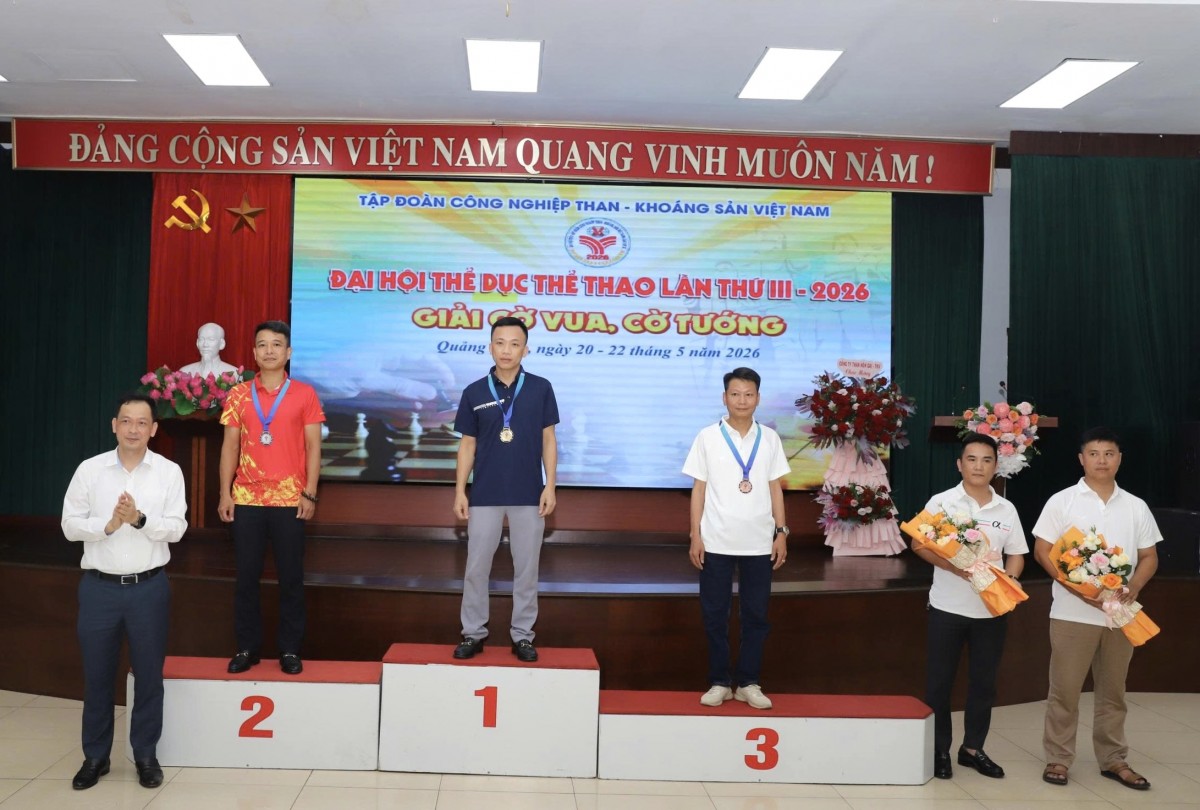 Quacontrol giành giải Tư toàn đoàn Giải Cờ vua - Cờ tướng Đại hội Thể dục thể thao TKV lần thứ III-2026 Quacontrol giành giải Tư toàn đoàn Giải Cờ vua - Cờ tướng Đại hội Thể dục thể thao TKV lần thứ III-2026