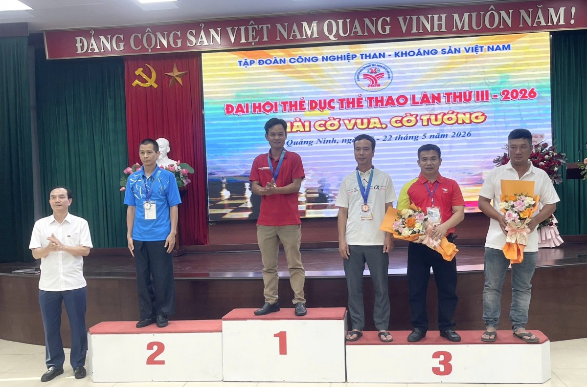 Quacontrol giành giải Tư toàn đoàn Giải Cờ vua - Cờ tướng Đại hội Thể dục thể thao TKV lần thứ III-2026 Quacontrol giành giải Tư toàn đoàn Giải Cờ vua - Cờ tướng Đại hội Thể dục thể thao TKV lần thứ III-2026
