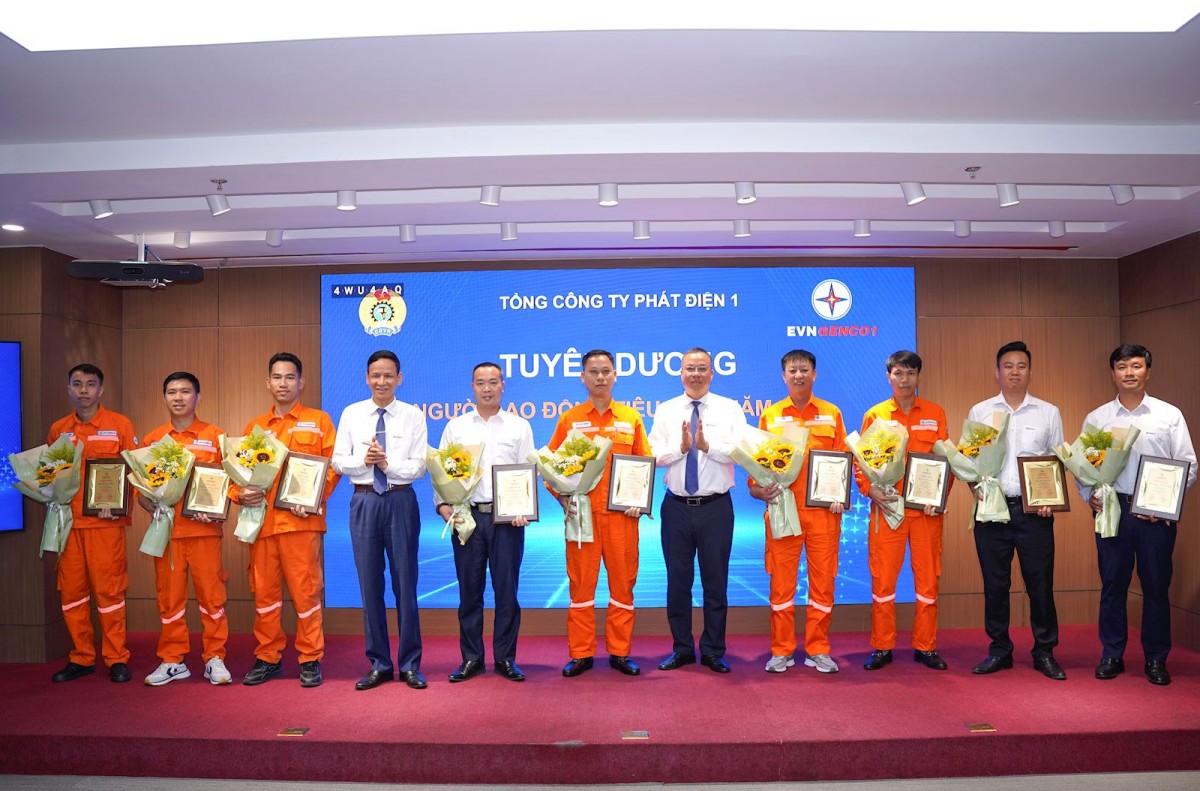 EVNGENCO1 biểu dương 47 người lao động tiêu biểu và an toàn vệ sinh viên giỏi năm 2026