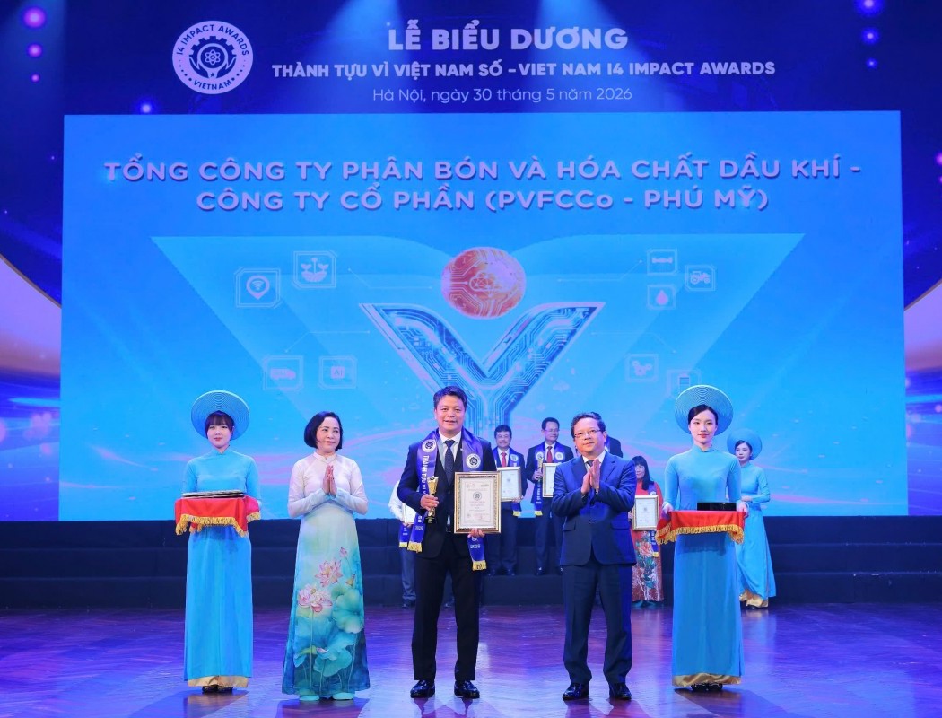Bứt phá từ nền tảng sản xuất - PVFCCo lập ‘cú đúp’ tại Viet Nam I4 Impact Awards 2026