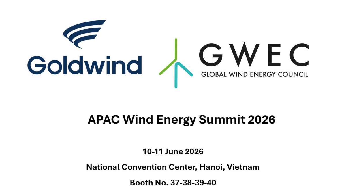 Hội nghị Thượng đỉnh Năng lượng gió APAC 2026 - Goldwind trình bày giải pháp đổi mới sáng tạo xanh Hội nghị Thượng đỉnh Năng lượng gió APAC 2026 - Goldwind trình bày giải pháp đổi mới sáng tạo xanh