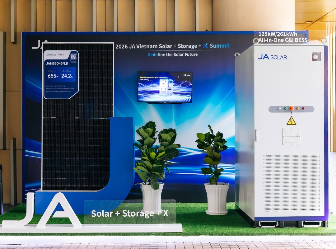 JA Solar củng cố vị thế tiên phong Đông Nam Á với hệ sinh thái điện mặt trời - lưu trữ năng lượng - X
