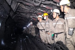Lãnh đạo TKV kiểm tra sản xuất hầm lò và làm việc với Công ty Than Hạ Long