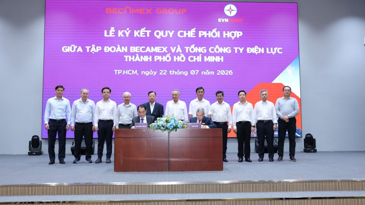 EVNHCMC và Becamex Group ký quy chế phối hợp trong vận hành, đầu tư phát triển lưới điện