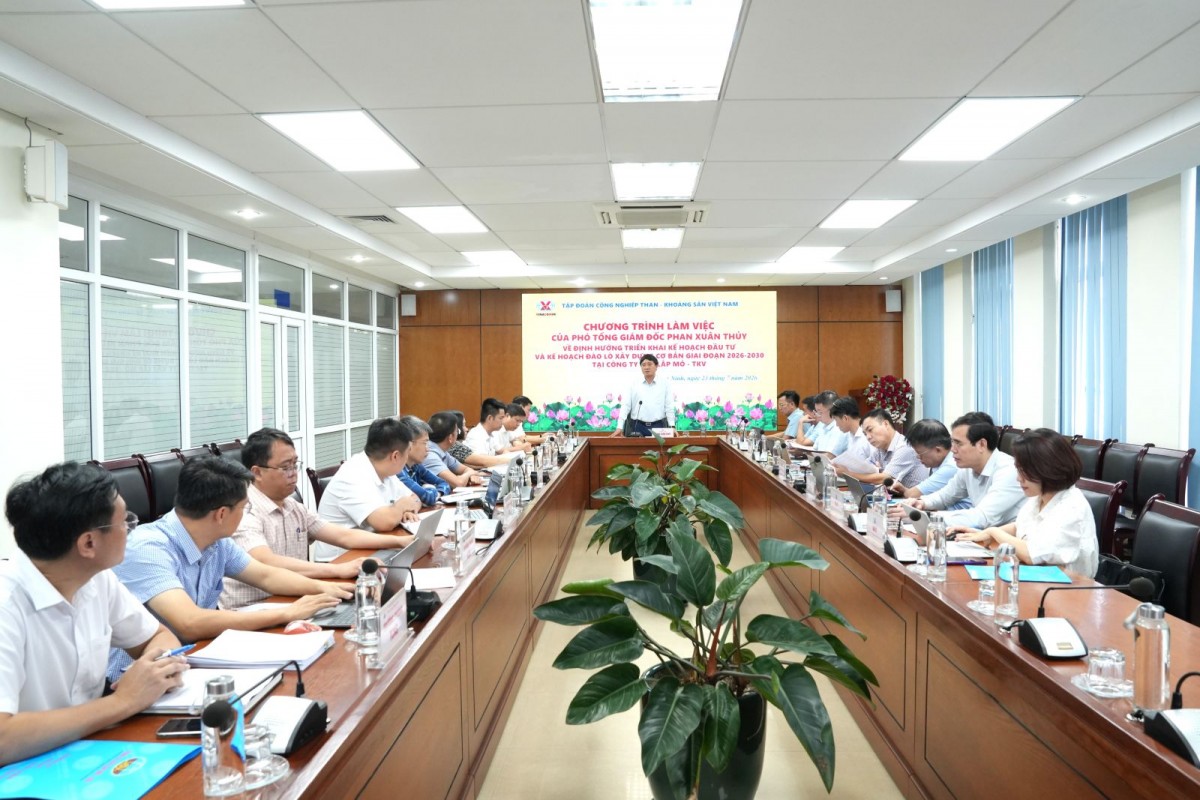 Lãnh đạo TKV làm việc với Công ty Xây lắp mỏ về sản xuất, kinh doanh 2026 và định hướng thời gian tới Lãnh đạo TKV làm việc với Công ty Xây lắp mỏ về sản xuất, kinh doanh 2026 và định hướng thời gian tới