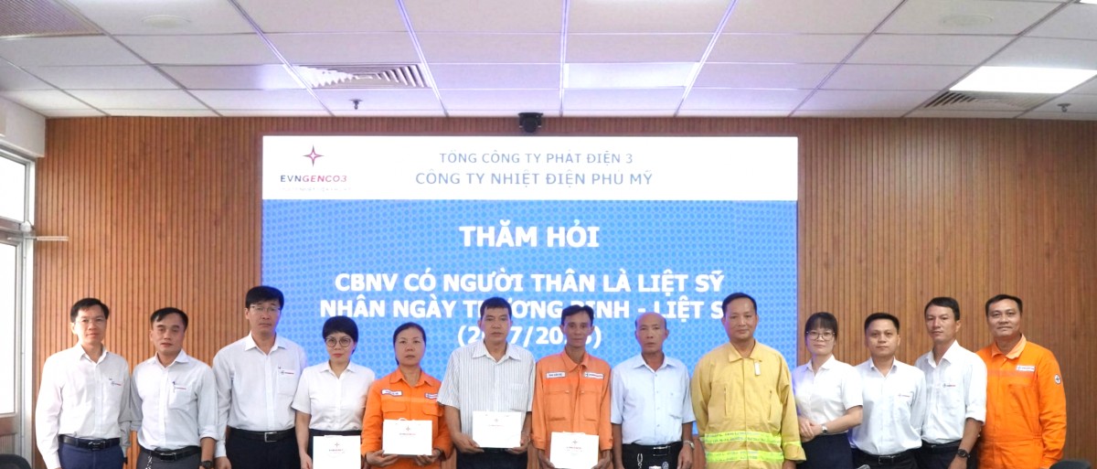 Công ty Nhiệt điện Phú Mỹ triển khai nhiều hoạt động tri ân nhân ngày Thương binh - Liệt sĩ
