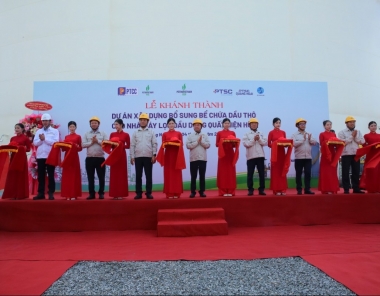 Khánh thành dự án xây dựng bổ sung bể chứa dầu thô cho Nhà máy Lọc dầu Dung Quất