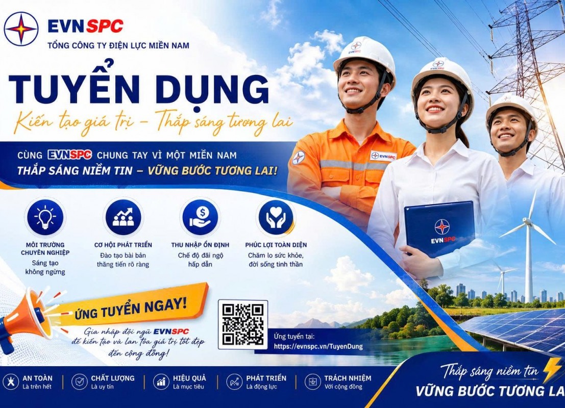 Tổng công ty Điện lực miền Nam tuyển dụng nhân sự
