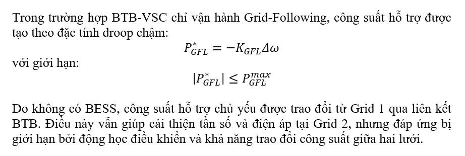 Mô hình rút gọn, mô phỏng BTB-VSC-BESS đáp ứng quán tính ảo và máy phát đồng bộ ảo trong lưới điện yếu Mô hình rút gọn, mô phỏng BTB-VSC-BESS đáp ứng quán tính ảo và máy phát đồng bộ ảo trong lưới điện yếu
