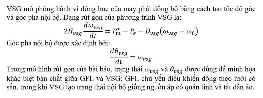 Mô hình rút gọn, mô phỏng BTB-VSC-BESS đáp ứng quán tính ảo và máy phát đồng bộ ảo trong lưới điện yếu Mô hình rút gọn, mô phỏng BTB-VSC-BESS đáp ứng quán tính ảo và máy phát đồng bộ ảo trong lưới điện yếu