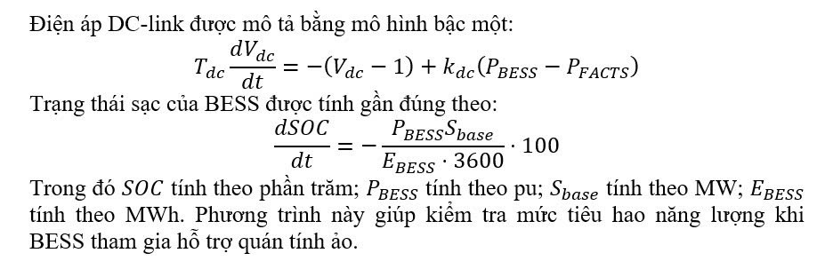 Mô hình rút gọn, mô phỏng BTB-VSC-BESS đáp ứng quán tính ảo và máy phát đồng bộ ảo trong lưới điện yếu Mô hình rút gọn, mô phỏng BTB-VSC-BESS đáp ứng quán tính ảo và máy phát đồng bộ ảo trong lưới điện yếu