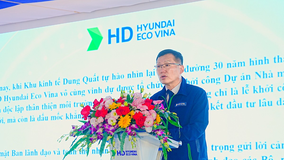HD Hyundai Eco Vina khởi công Khu sản xuất bồn chứa độc lập thân thiện môi trường tại Quảng Ngãi