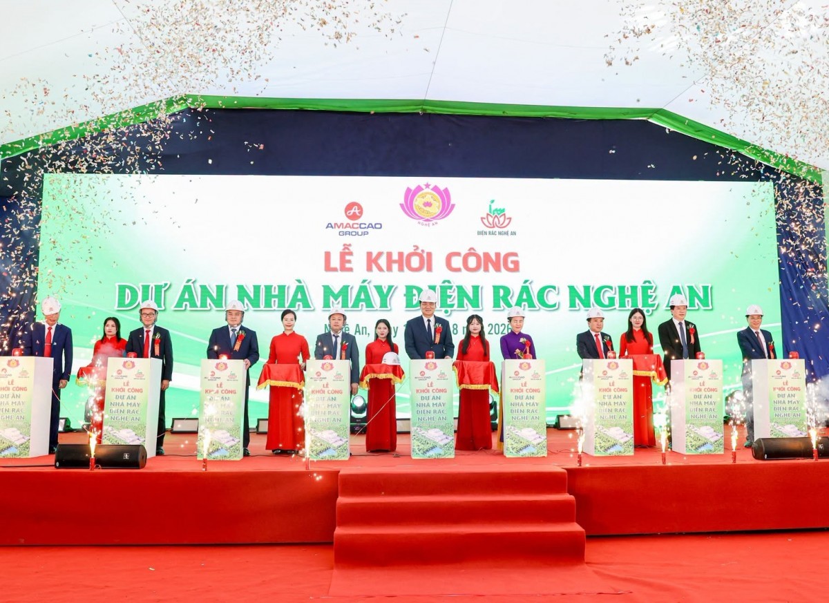 Khởi công dự án Nhà máy điện rác Nghệ An