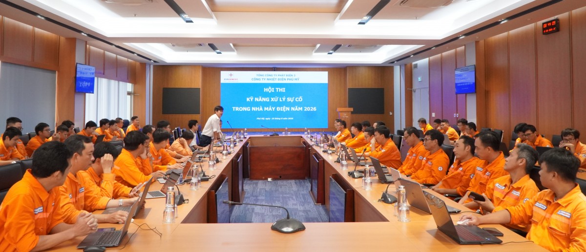 Nhiệt điện Phú Mỹ tổ chức Hội thi kỹ năng xử lý sự cố nhà máy điện năm 2026