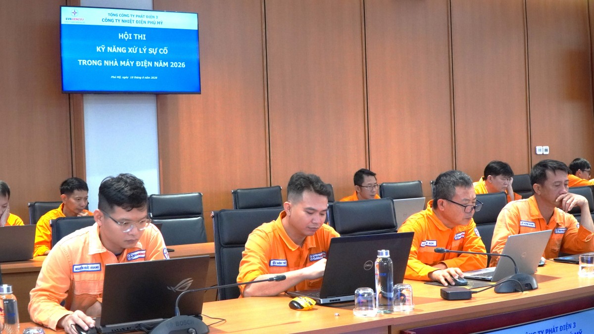 Nhiệt điện Phú Mỹ tổ chức Hội thi kỹ năng xử lý sự cố nhà máy điện năm 2026