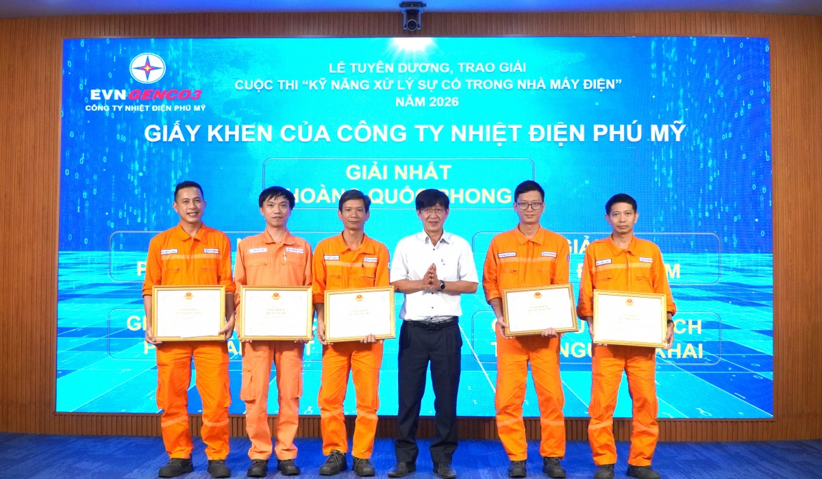 Nhiệt điện Phú Mỹ tổ chức Hội thi kỹ năng xử lý sự cố nhà máy điện năm 2026