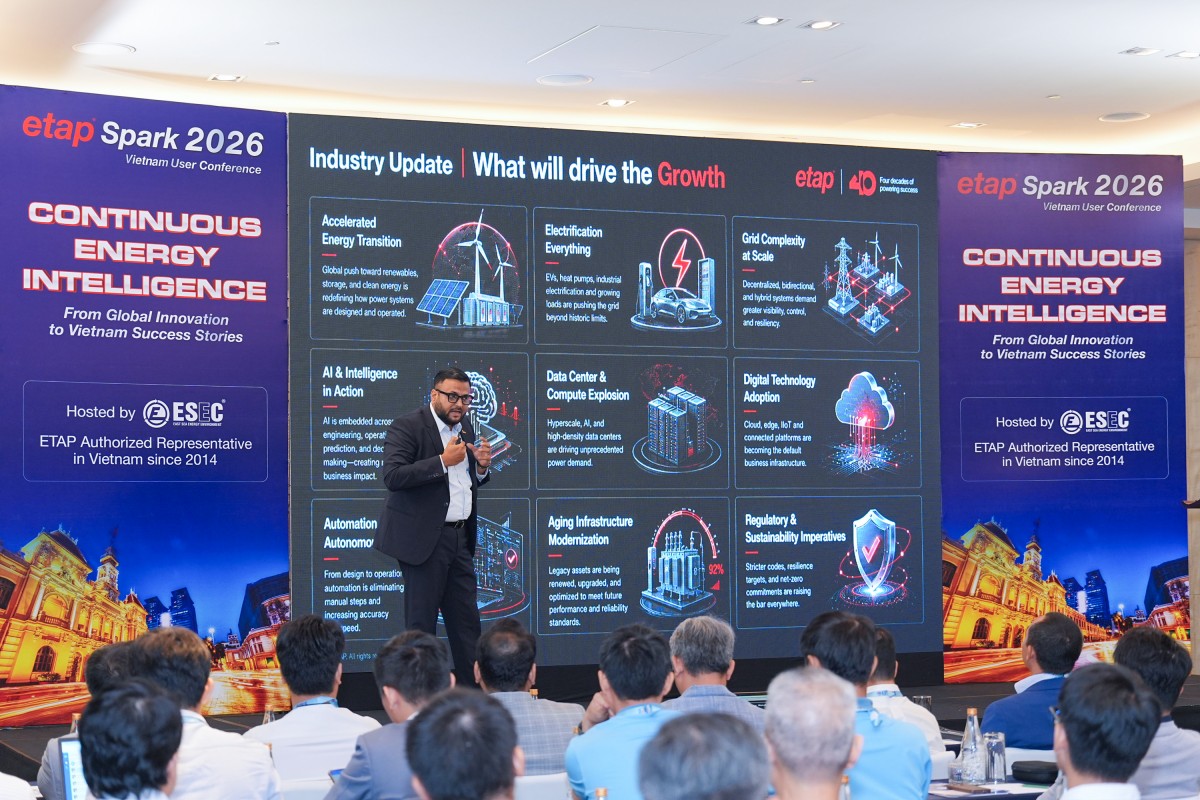 ETAP Spark 2026 Vietnam: Đưa trí tuệ năng lượng - từ công nghệ, đến thực tiễn