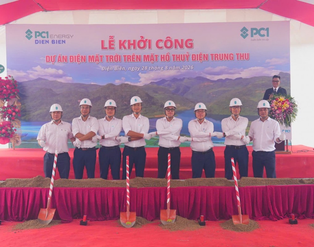 Khởi công dự án Điện mặt trời trên mặt hồ Thủy điện Trung Thu