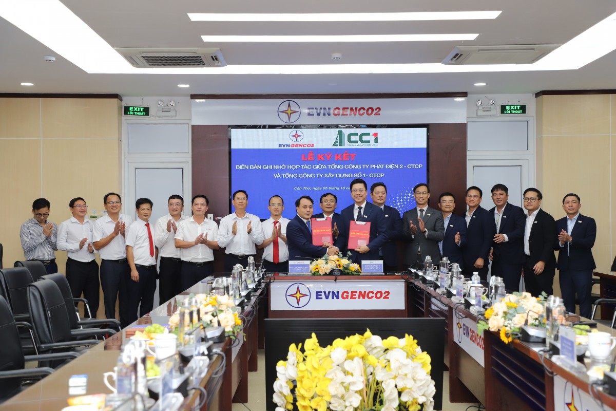 EVNGENCO2 và CC1 ký bản ghi nhớ hợp tác phát triển các dự án thủy điện tích năng