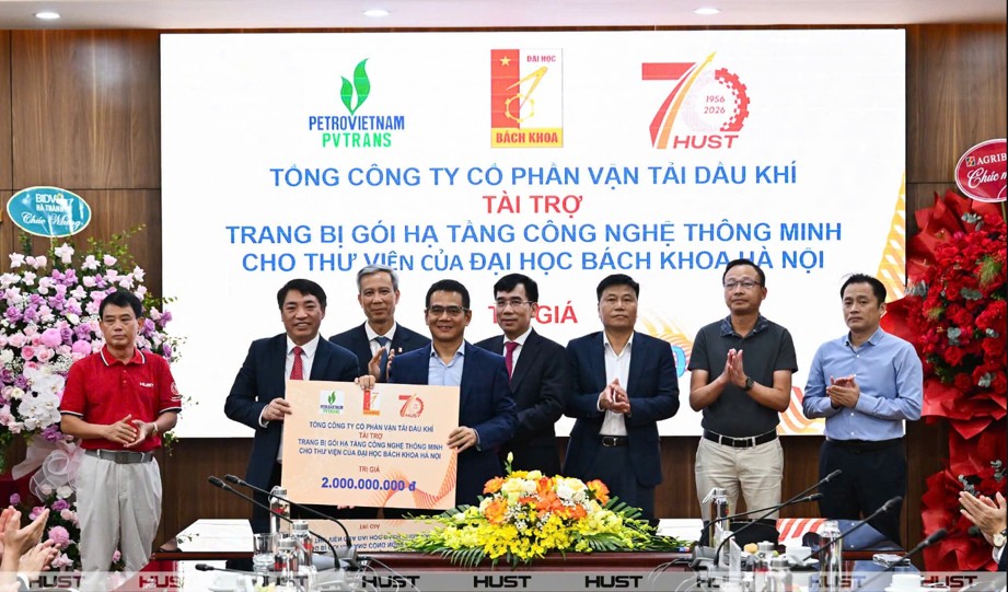 PVTrans tài trợ 4 tỷ đồng trang bị hạ tầng công nghệ thông minh cho Đại học Bách khoa Hà Nội