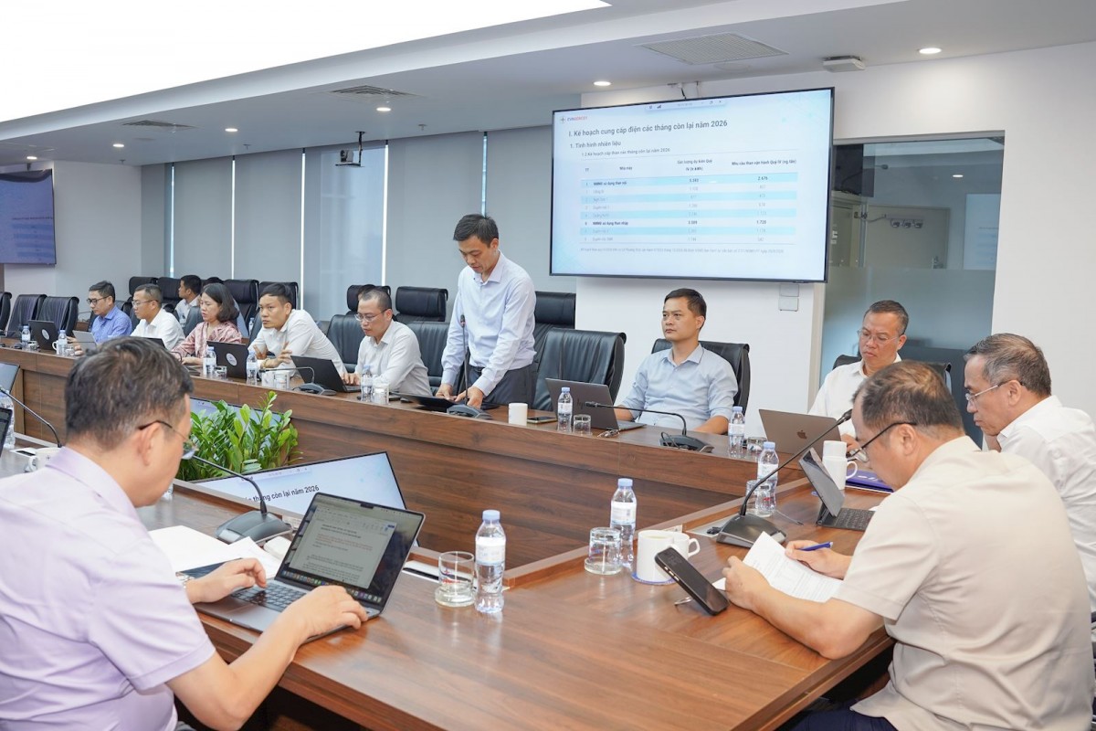 Lãnh đạo EVN làm việc với EVNGENCO1 về cung cấp điện các tháng cuối năm 2026 và mùa khô 2027 Lãnh đạo EVN làm việc với EVNGENCO1 về cung cấp điện các tháng cuối năm 2026 và mùa khô 2027