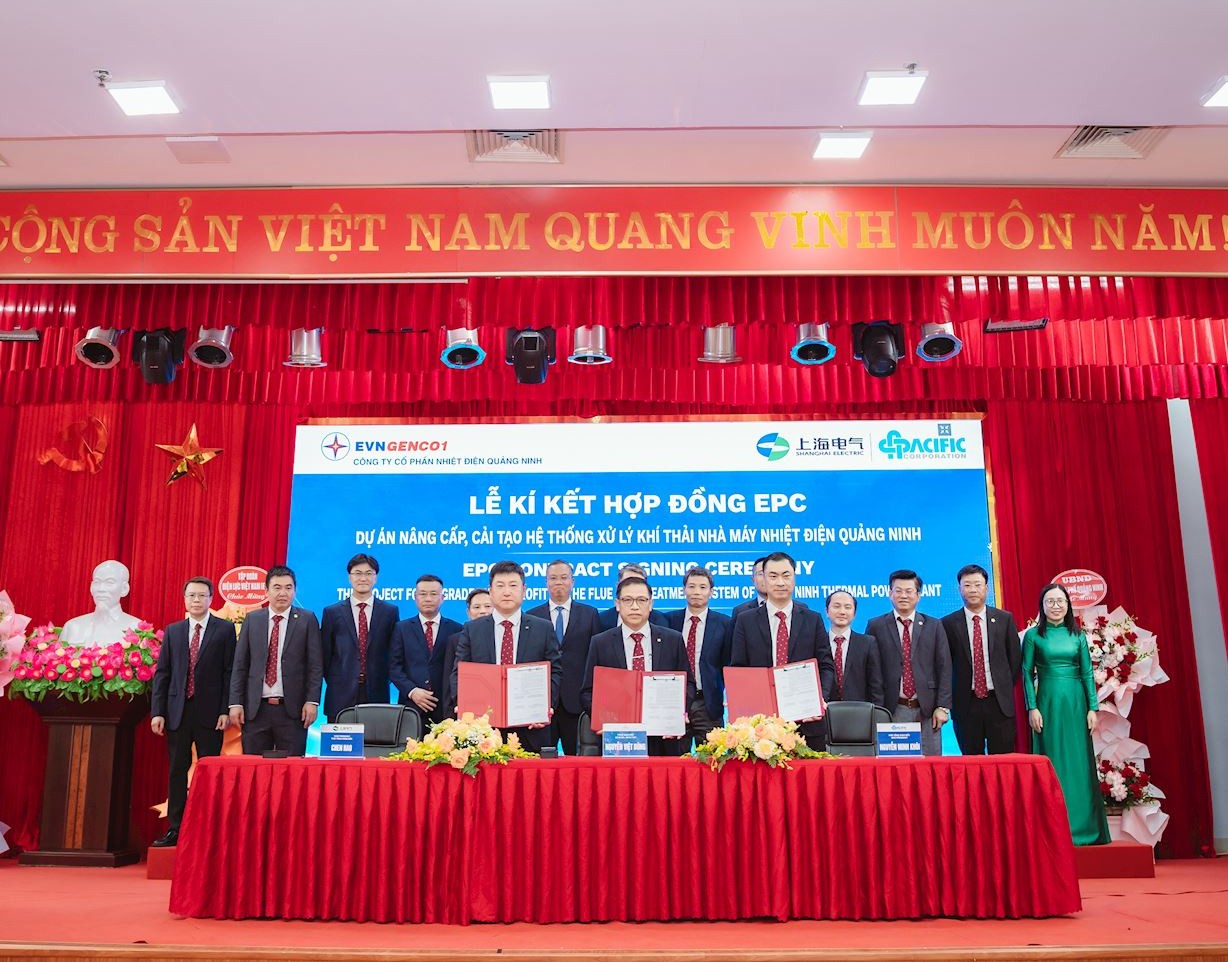 Ký hợp đồng EPC dự án cải tạo, nâng cấp hệ thống xử lý khí thải Nhà máy Nhiệt điện Quảng Ninh