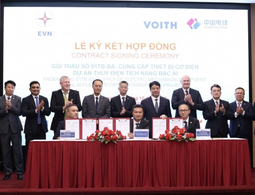 Ký hợp đồng cung cấp thiết bị cơ điện dự án Thủy điện Tích năng Bác Ái