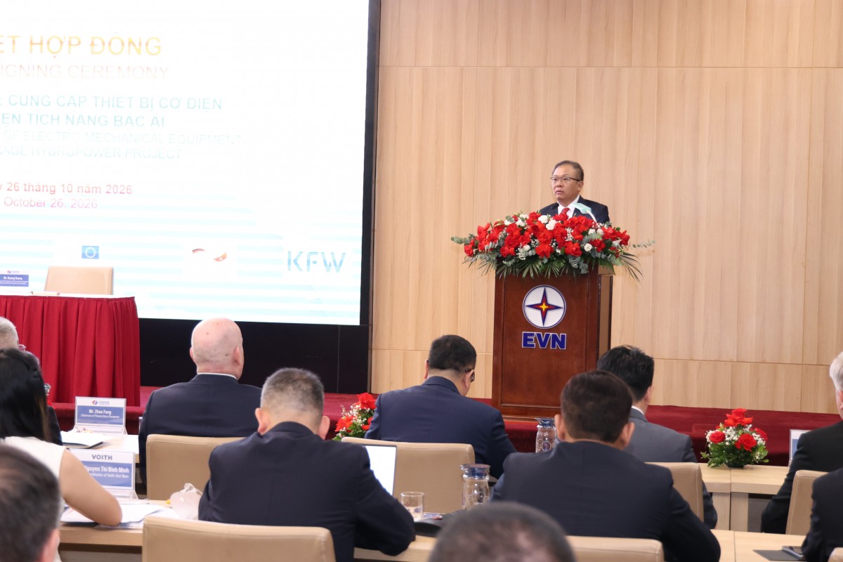 Ký hợp đồng cung cấp thiết bị cơ điện dự án Thủy điện Tích năng Bác Ái Ký hợp đồng cung cấp thiết bị cơ điện dự án Thủy điện Tích năng Bác Ái