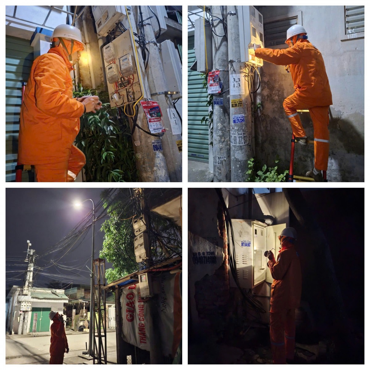 Điện lực Vinh (PC Nghệ An) chỉnh trang hệ thống cáp viễn thông và công xưởng hóa công tơ, từng bước chuẩn hóa lưới điện