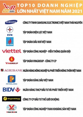 EVN ranks second in Vietnam’s top 500 largest enterprises in 2021