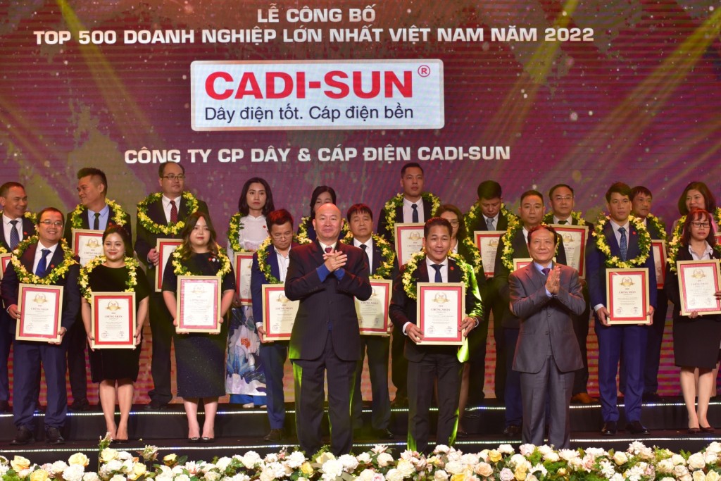 CADI-SUN tiếp tục duy trì Top 500 doanh nghiệp lớn nhất Việt Nam